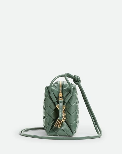 Buy BOTTEGA VENETA Mini Loop Camera Bag | Olive Color Women