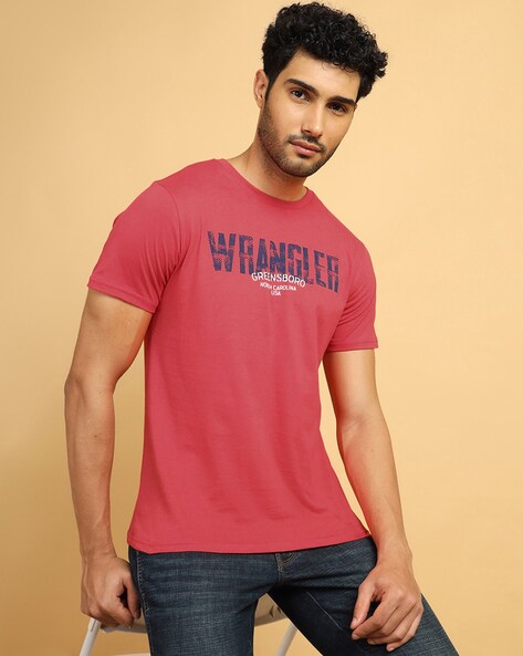 Wrangler Regular Fit Printed Crew-Neck T-Shirt