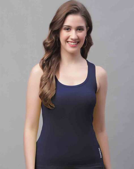 Buy Green & Navy blue Tops for Women by FRISKERS Online