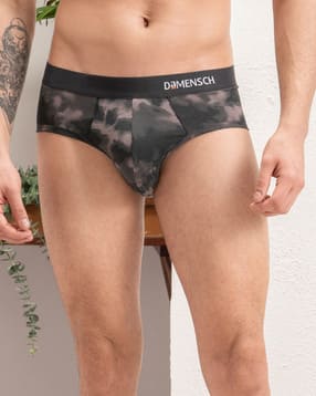 damensch Men Printed Briefs with Logo Waistband-picture-32