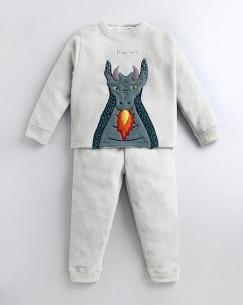 Buy Green Nightsuit Sets for Boys by Cherry Crumble by Nitt hyman