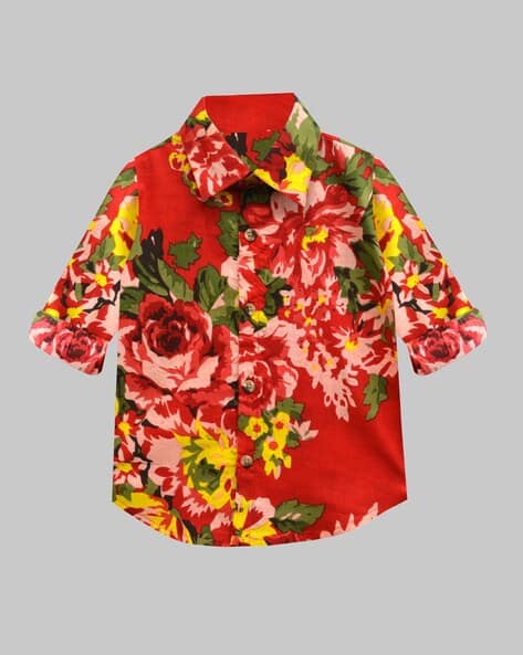 boys floral print shirt