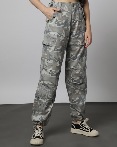 Hip Hop Womens Camo Cargo Trousers Casual Pants Military Army Combat  Camouflage | eBay
