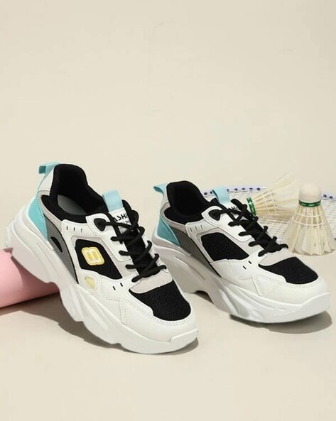 Buy White & Blue Sneakers for Women by EL PASO Online | Ajio.com
