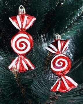 tayhaa Set of 3 Candy Cane Swirl Baubles-picture-16