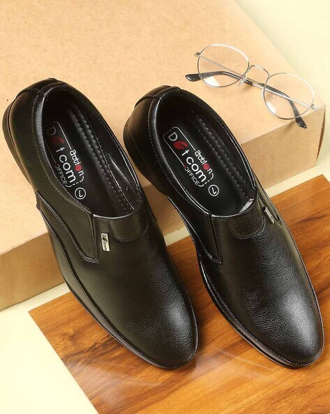 VKEKIEO Toe Ring Business Casual Shoes Men Flat Heel Platform Black -  Walmart.com