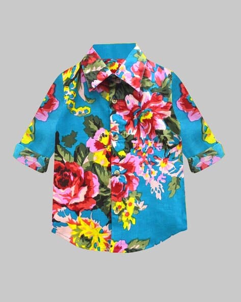 boys floral print shirt