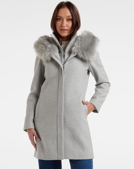 Women Regular Fit Zip-Front Trench Coat