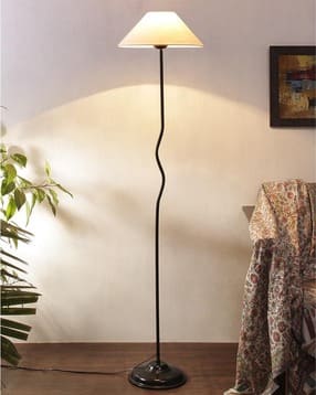 devansh Floor Lamp with Iron Base & Jute Shade-picture-41