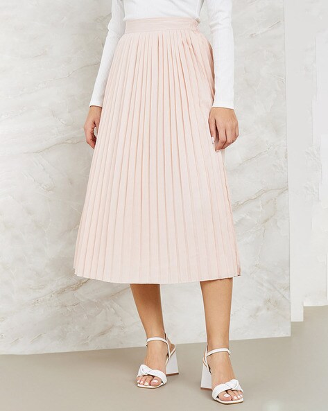 May Pink Clothing Finer ThingsFur Trim Skirt Set M / White
