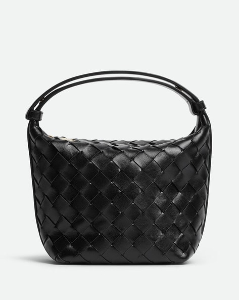 Buy BOTTEGA VENETA Candy Wallace Top Handle Bag | Black Color  
