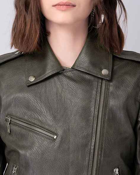 Tracee Ellis Ross Leather Padded Bomber Jacket - Womens Leather Padded Bomber  Jacket | The Leather City