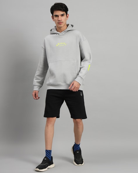 Hoodie and shorts men best sale