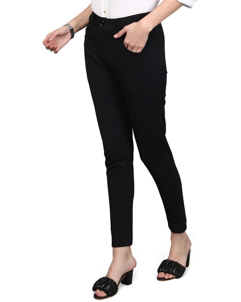 Buy Black Trousers & Pants for Women by Sugathari Online | Ajio.com