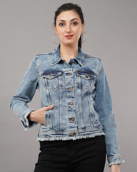 Stylish Denim Jacket For Women'S at Rs 1075 | महिलाओं की डेनिम जैकेट,  लेडीज़ डेनिम जैकेट - Chutaki Online Store, Thane | ID: 2849459784991
