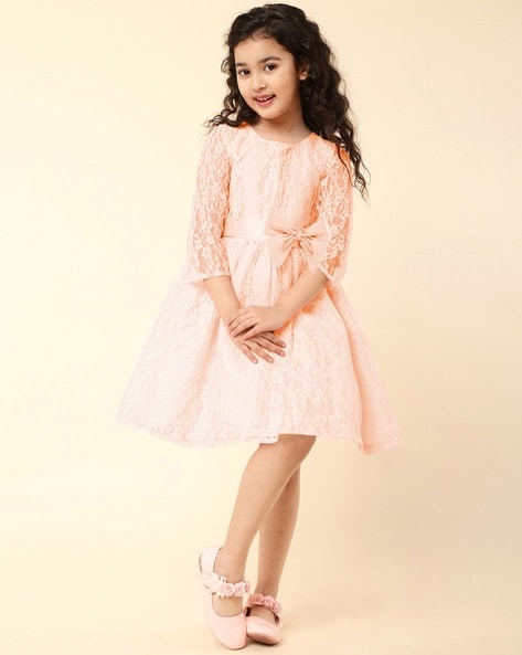 Buy The Tribe Kids 3/4th Sleeves All over printed Stella Dress For Girls  Ecru garden for Girls (6-7Years) Online in India, Shop at FirstCry.com -  14370054