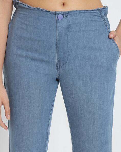 Buy Sky blue Jeans & Jeggings for Women by ANGELFAB Online