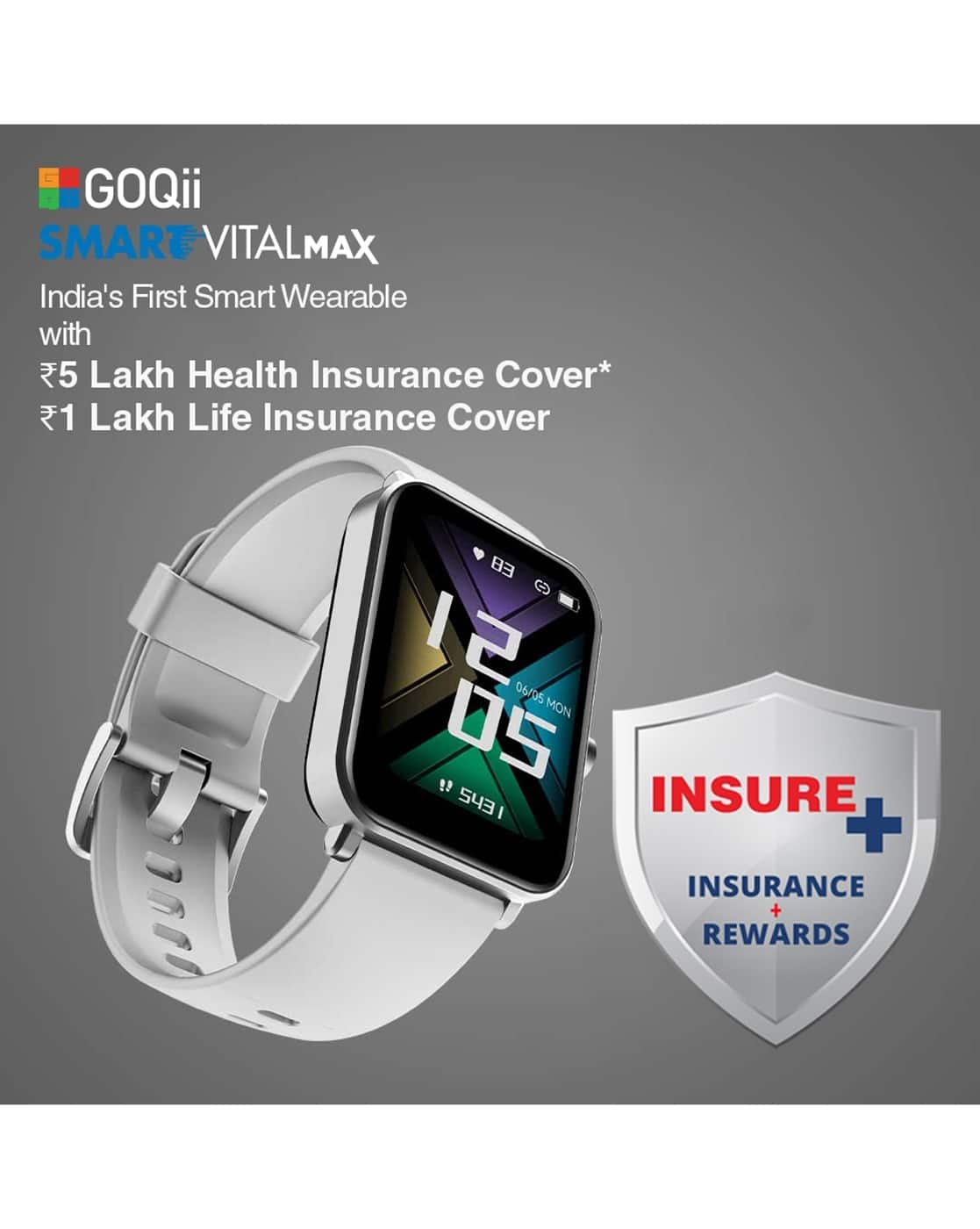 Buy Grey Wearable Gadgets for Tech by GOQii Online
