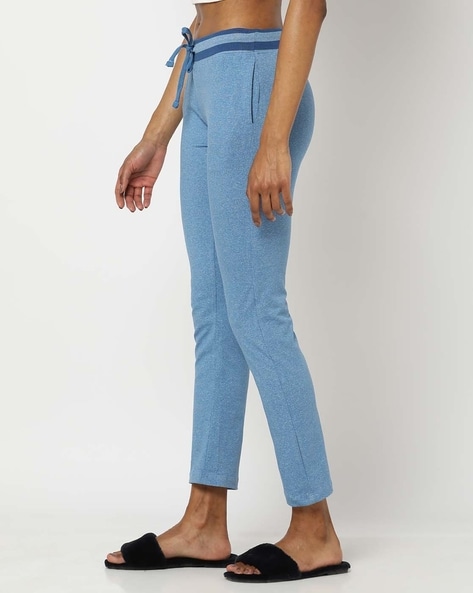 Drawstring Waist & Reflective Trim Lounge Pants