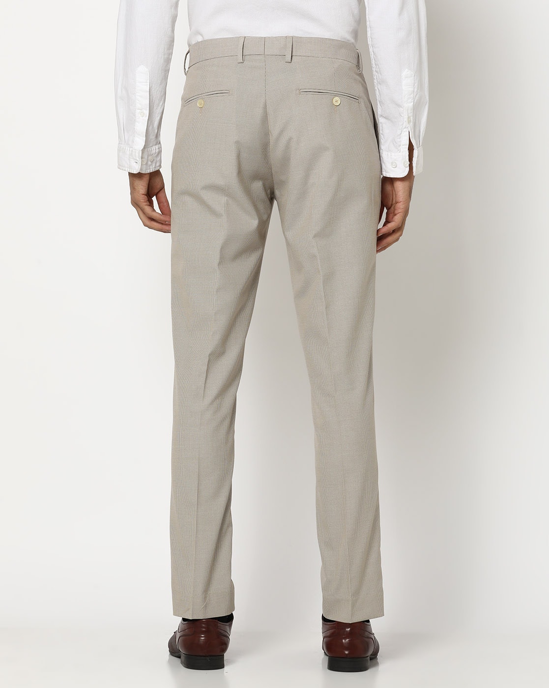 Buy Skinny Fit Flat-Front Trousers Online at Best Prices in India - JioMart.