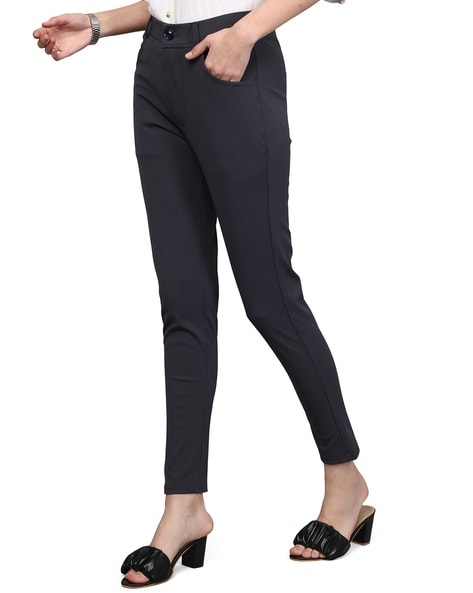 Naya Cuff Bottom Trousers Charcoal | Cilento Designer Wear