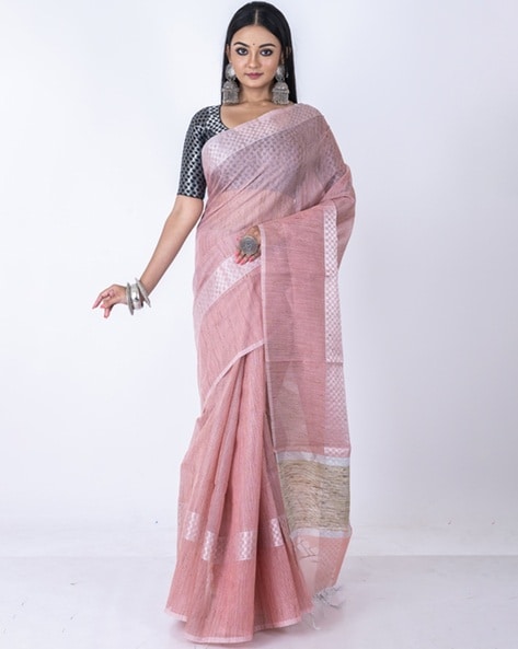 Jute Linen Silk Saree (inclusive of all taxes) – Viha Online