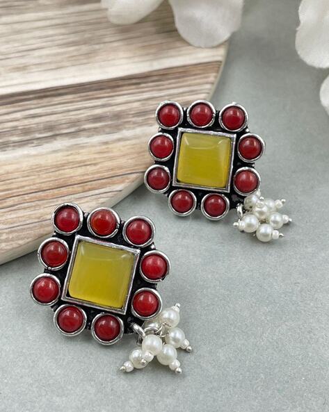 Trianon Coral and Gold Earrings For Sale at 1stDibs | pagadam earrings gold,  coral gold earrings india, 556 carnelian red