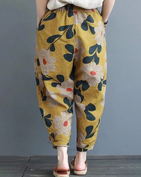 Printed indian cotton baggy trousers