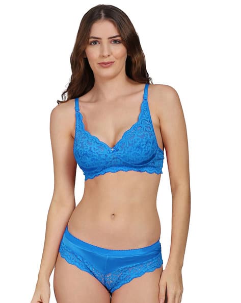 Buy Blue Lingerie Sets for Women by In-curve Online