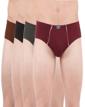 dollar lehar Men Pack of 4 Briefs with Elasticated Waistband-picture-14