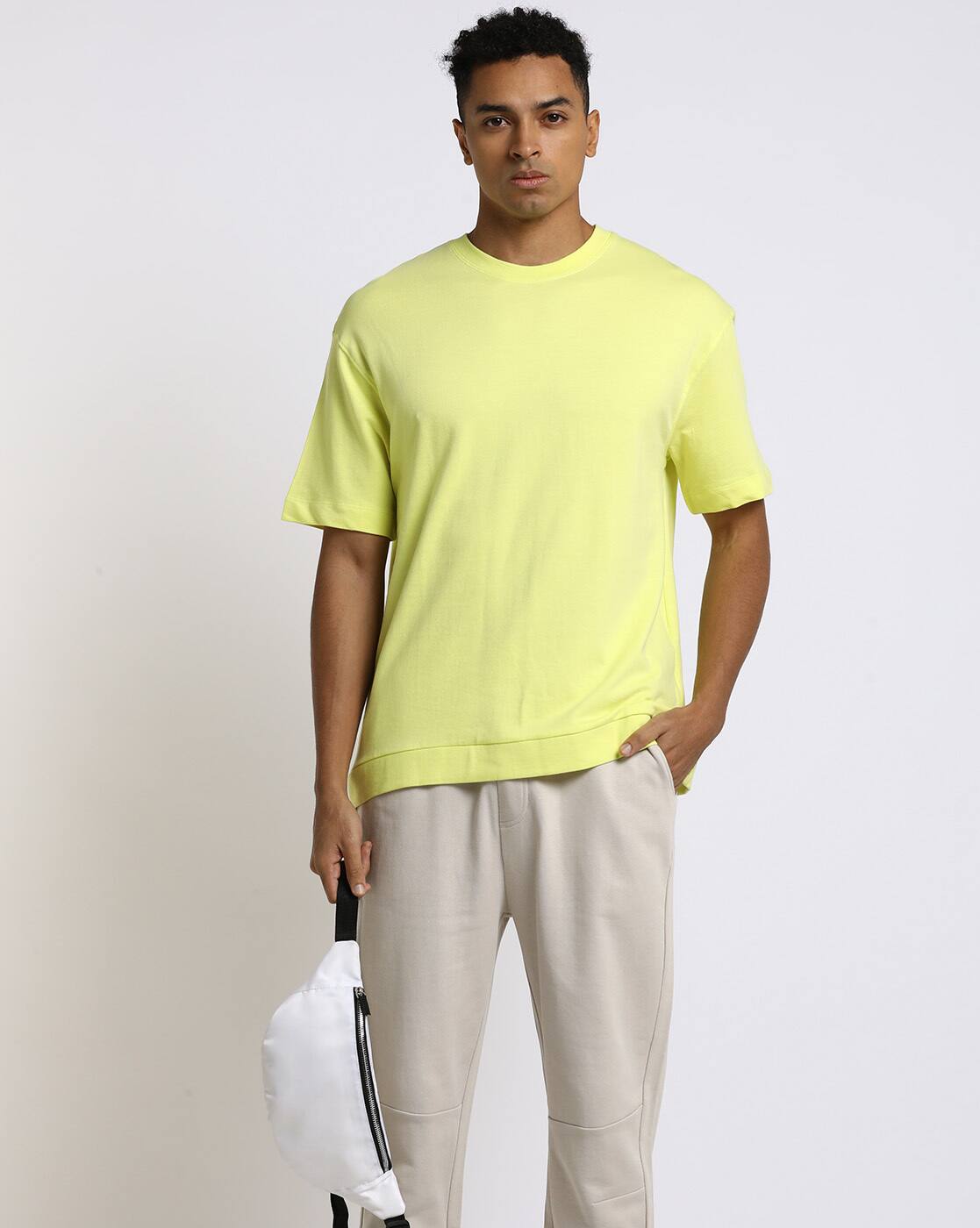 Buy Lime Green Tshirts for Men by Altheory by AZORTE Online | Ajio.com
