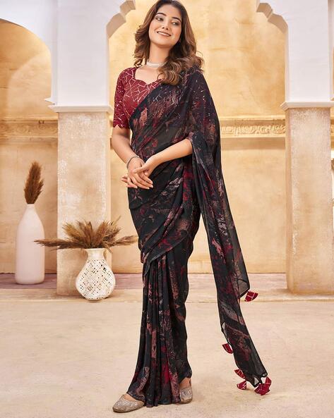 Buy Red Sarees for Women by SATRANI Online