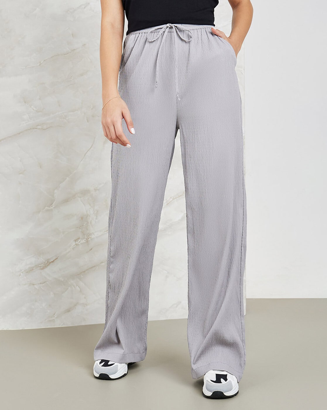 Chic Office Pants - Grey Trouser Pants - High Waisted Pants - Lulus