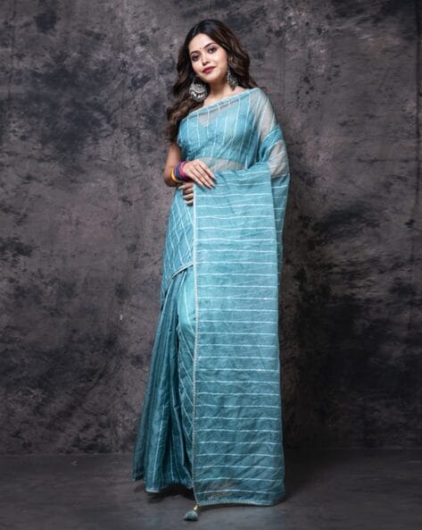 Wedding Wear Plain Soft Organza Silk Saree, 6.3 m (With Blouse Piece) at Rs  880/piece in Surat