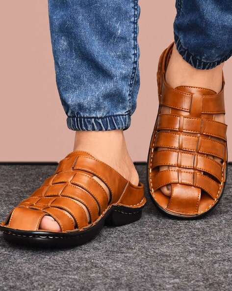 Tan closed toe online sandals