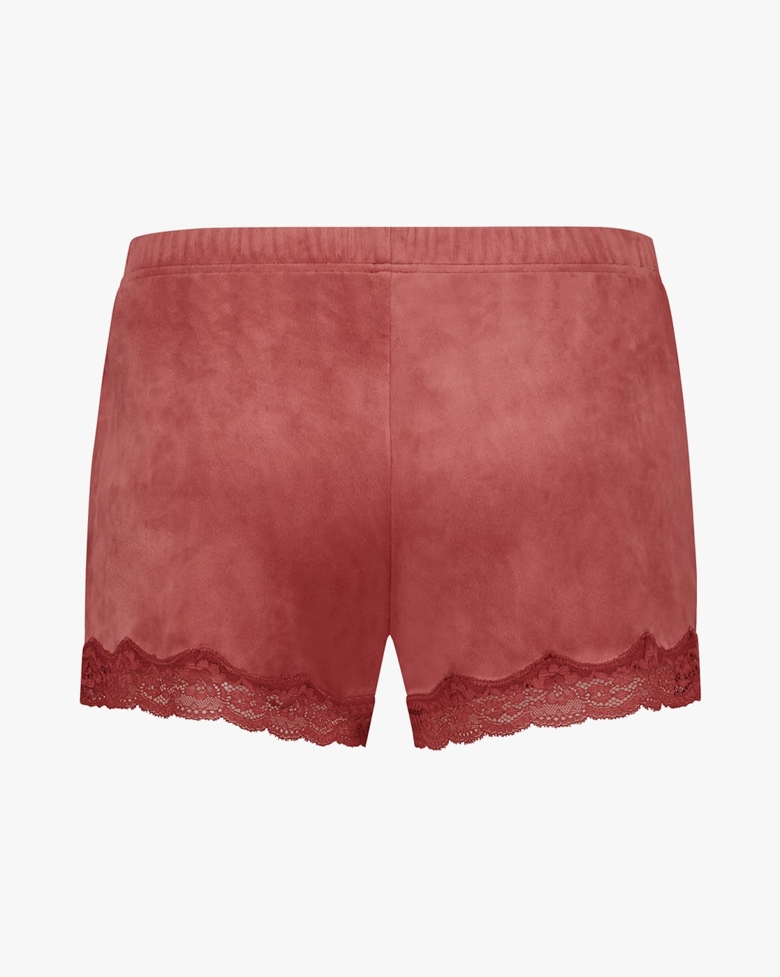 Buy Hunkemoller Velvet Lace Shorts | Red Color Women | AJIO LUXE