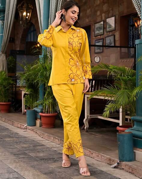 Buy Marigold Yellow Co-ord Sets for Women by The Kapas Online