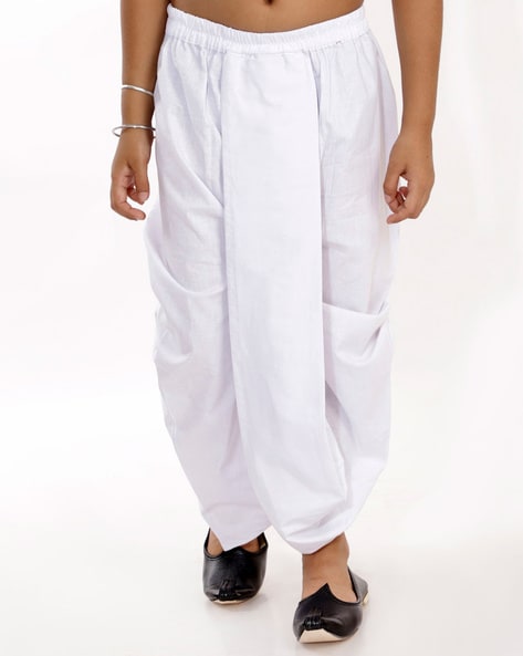 Buy Cream Cotton Printed Geometric Kurta And White Dhoti Pant Set For Men  by Adara Khan Online at Aza Fashions.