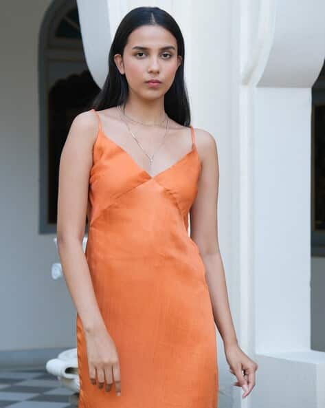 Buy Bronze Dresses for Women by ArthMod Online | Ajio.com 