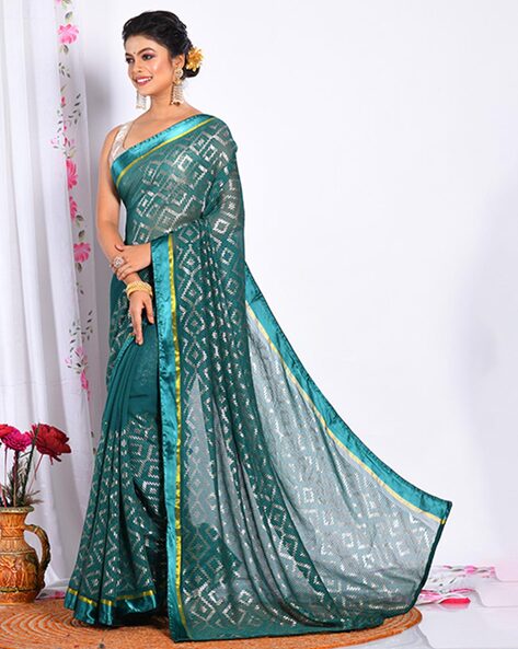 Buy Georgette Embroidery Work Saree With Blouse Designer Bridesmaid Saree  for Women and Girls Online in India - Etsy | Bollywood bridal, Organza saree,  Party wear sarees