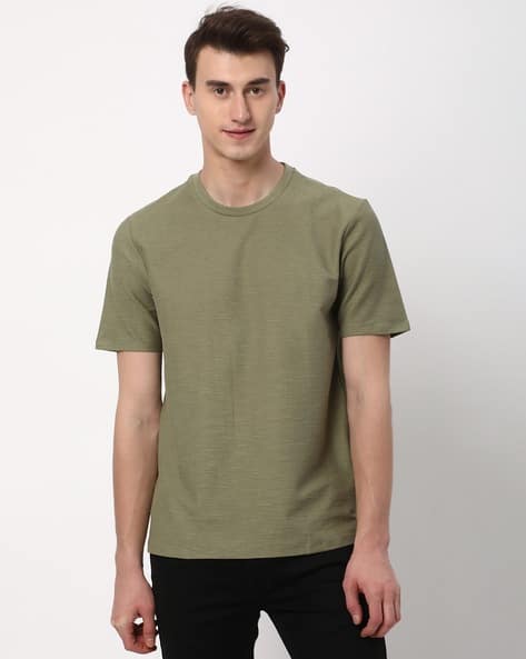 Men Regular Fit Round-Neck T-Shirt