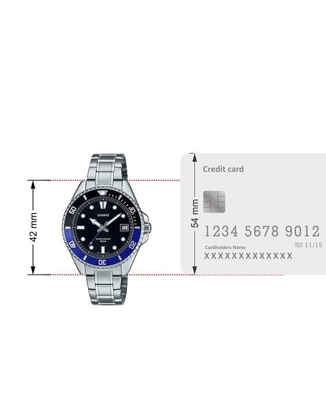 Casio MDV-106B-2A Black Blue Diver Men's Watch | Fruugo US
