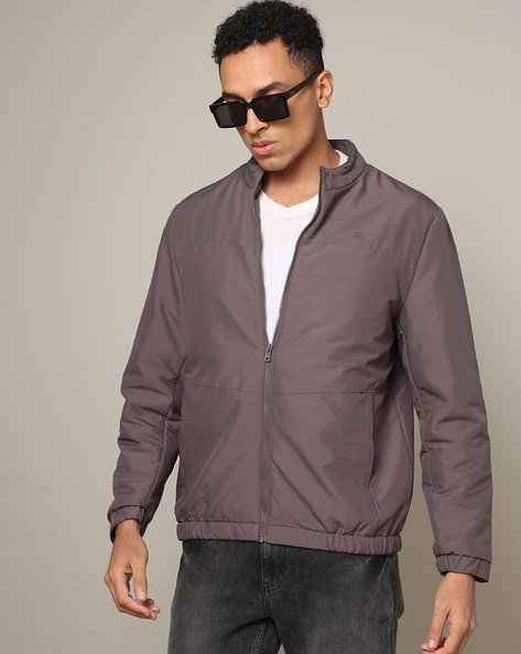 Men Zip-Front Regular Fit Jacket