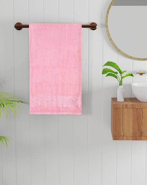 Home Expressions USA 470 GSM Jacquard Border Cotton Bath Towel 55" x 27"