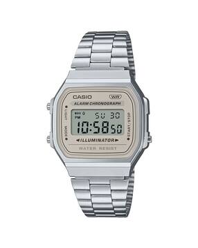 casio A168WA-8AYDF Brown Digital Dial Silver Stainless Steel Band D332-picture-16