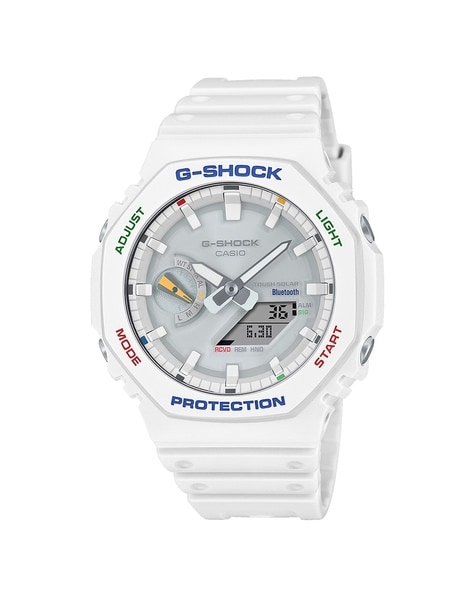 Men G1475 G-Shock GA-B2100FC-7ADR Multi-Coloured Analog-Digital Dial White Resin Strap Watch