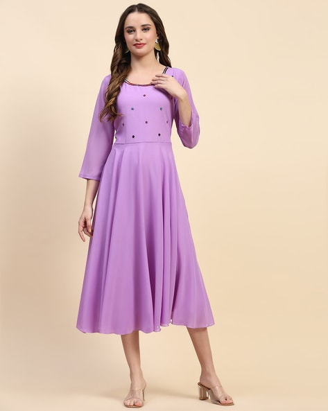 ZAPAKASA Women's Purple Prom Dress Appliques Blue Tulle Long Formal Dress