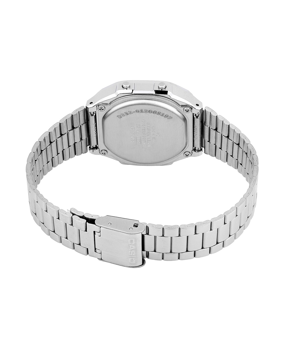 Casio stainless steel hot sale back water resistant