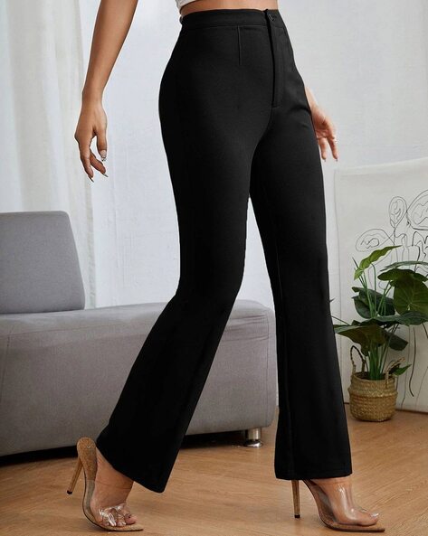 Black Slacks for Women: Tall lady Straight Leg Pants Black | Slacks for  women, Womens dress pants, Womens black dress pants