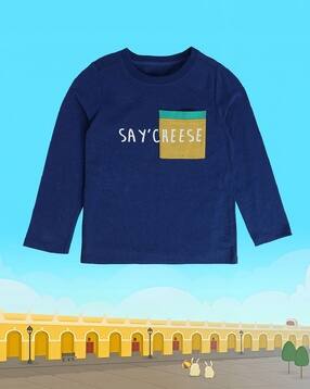mini klub Boys Typographic Print Relaxed Fit Round-Neck T-Shirt-picture-52